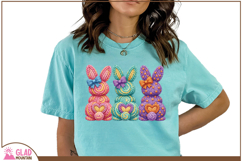 Chunky Faux Knit Easter bunnies. Faux knit bunnies png Product Image 5