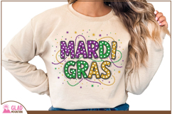 Mardi Gras Sublimation Design, Mardi Gras Polka Dot Letters Product Image 4