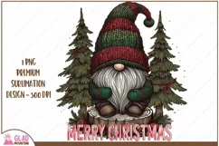 Merry Christmas Gnome sublimation png, Christmas Gnome png Product Image 1