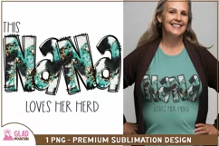 This Nana Loves Her Herd sublimation, Nana png, Grandma png Product Image 2