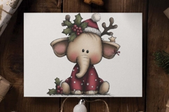 Christmas Baby Animals clipart Tiger Giraffe Puppy Elephant Product Image 4
