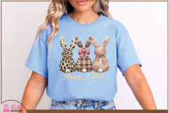 Happy Easter Faux Knit bunnies, Faux knit Easter bunnies png Product Image 5