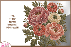Vintage Faux Embroidered Floral Bouquet Product Image 1