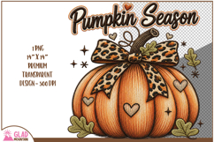 Pumpkin Season pumpkin doodle, Autumn faux embroidery Product Image 1