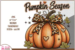 Pumpkin Season pumpkin doodle, Autumn faux embroidery Product Image 1