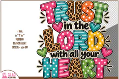 Trust in the Lord with all your heart doodle faux embroidery Product Image 2