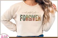 Forgiven floral faux knit crochet, not perfect just forgiven Product Image 3