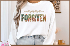 Forgiven floral faux knit crochet, not perfect just forgiven Product Image 1