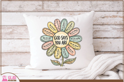 God says you are loved, strong, chosen, precious pastel png Product Image 3