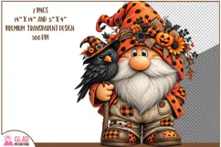Halloween gnome png, Halloween Fall gnome clipart Product Image 2