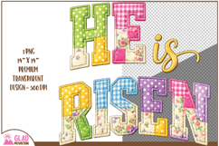 He is Risen, Faux embroidered He is Risen Easter christian Product Image 2