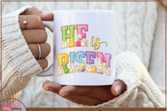 He is Risen, Faux embroidered He is Risen Easter christian Product Image 4