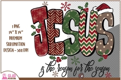 Jesus is the reason for the season doodle clip art png Product Image 2
