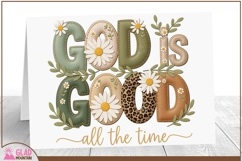 God is Good all the time faux leather sublimation clipart Product Image 7