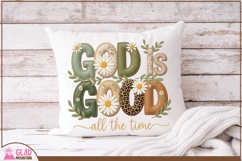 God is Good all the time faux leather sublimation clipart Product Image 6