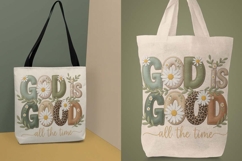 God is Good all the time faux leather sublimation clipart Product Image 3