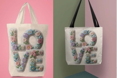 Love faux knit crochet, love faux crochet spring floral png Product Image 5