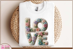 Love faux knit crochet, love faux crochet spring floral png Product Image 8