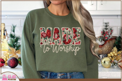 Made to Worship Faux Knit png, Made to Worship floral design Product Image 3