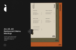 A4, A5, A6 Restaurant Menu Mockup Product Image 1