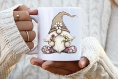 Spring floral gnomes clipart, Spring flower gnomes Product Image 5