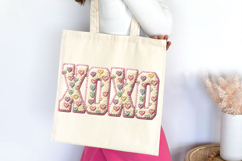 XOXO faux yarn Valentine's png, XOXO faux latch hook knit Product Image 4