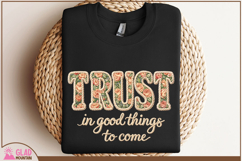 Trust in good things to come floral faux knit embroidery png Product Image 4