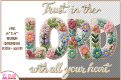 Trust in the Lord with all your heart Faux Yarn Crochet png Product Image 2