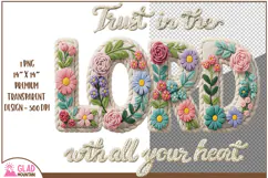 Trust in the Lord with all your heart Faux Yarn Crochet png Product Image 2