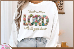 Trust in the Lord with all your heart Faux Yarn Crochet png Product Image 1