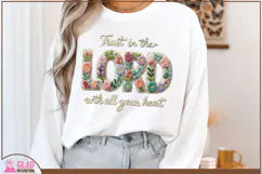 Trust in the Lord with all your heart Faux Yarn Crochet png Product Image 1