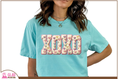 XOXO faux yarn Valentine's png, XOXO faux latch hook knit Product Image 6