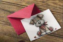 Valentine's Day dogs clipart pngs, Valentine Day Puppy pngs Product Image 5