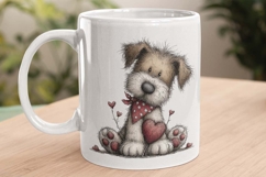Valentine's Day dogs clipart pngs, Valentine Day Puppy pngs Product Image 6