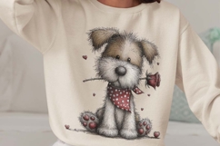 Valentine's Day dogs clipart pngs, Valentine Day Puppy pngs Product Image 9