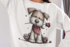 Valentine's Day dogs clipart pngs, Valentine Day Puppy pngs Product Image 2