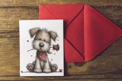 Valentine's Day dogs clipart pngs, Valentine Day Puppy pngs Product Image 4