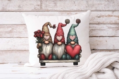 Valentine Day Gnomes, Valentine's Day Gnome vintage trucks Product Image 5