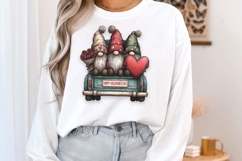 Valentine Day Gnomes, Valentine's Day Gnome vintage trucks Product Image 2