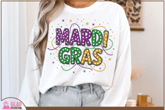 Mardi Gras Sublimation Design, Mardi Gras Polka Dot Letters Product Image 2