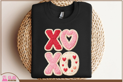 XOXO faux yarn Valentine's png, XOXO faux latch hook knit Product Image 3