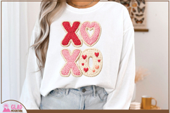 XOXO faux yarn Valentine's png, XOXO faux latch hook knit Product Image 4