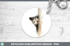 GorgeousPrimate Tree Peek-A-Boo Keychain design.