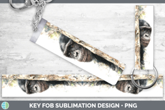 GorgeousPrimate Tree Peek-A-Boo Key Fob design.