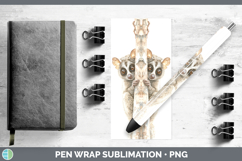 GorgeousPrimate Tree Peek-A-Boo Pen Wrap design.