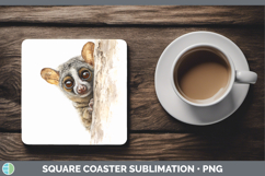 GorgeousPrimate Tree Peek-A-Boo Square Coaster design.