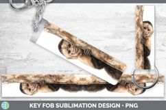 GorgeousPrimate Tree Peek-A-Boo Key Fob design.