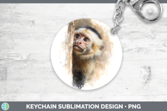 GorgeousPrimate Tree Peek-A-Boo Keychain design.