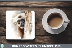 GorgeousPrimate Tree Peek-A-Boo Square Coaster design.