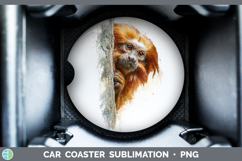 GorgeousPrimate Tree Peek-A-Boo Car Coaster design.